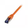 Cable de red RJ45 - CAT6A 500 MHz - 0,5 m - naranja - S-STP (S/FTP) - TPE/LSZH (Superflex) - AWG26 - Syner