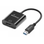 Convertidor de audio y vídeo USB-A a HDMI MediaRange MRCS232, cable de 20 cm, negro