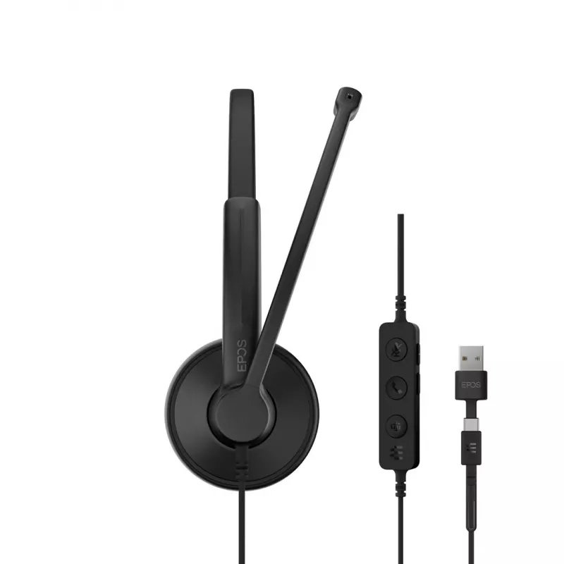 Auriculares EPOS IMPACT 100 MS Mono USB-C+A con cable Ligeros 51g