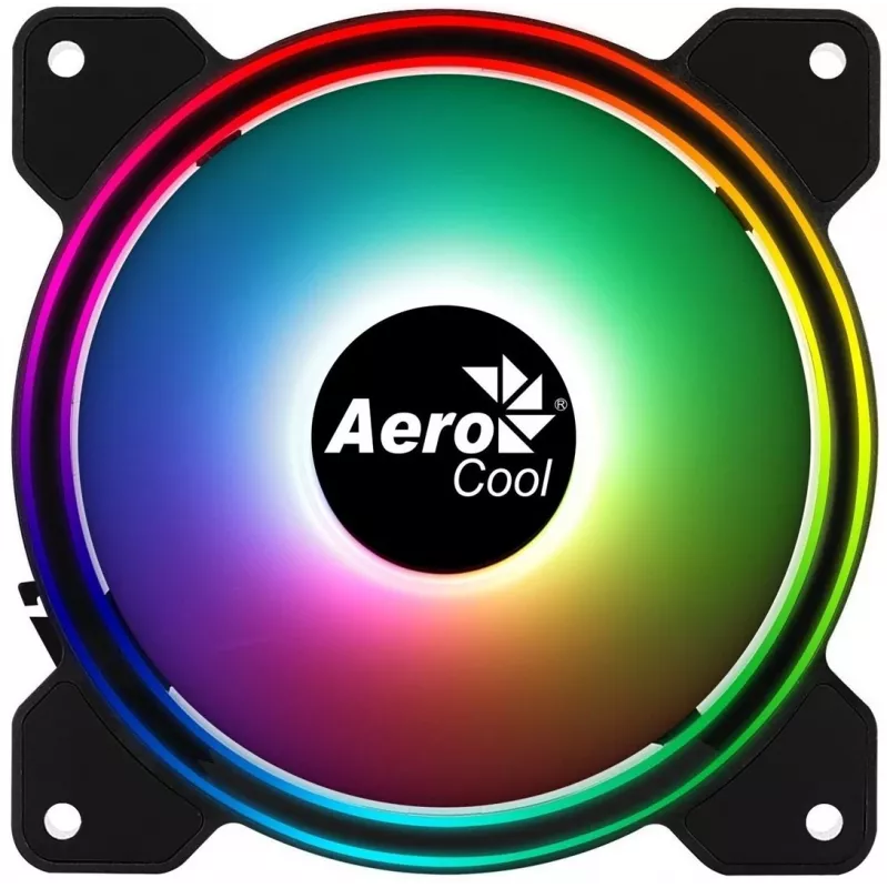 Ventilador de carcasa AEROCOOL Saturn 12F ARGB de 120 mm, 120x25 mm, 12 V, PWM, 1000 rpm, 35,8 CFM, 19,6 dB