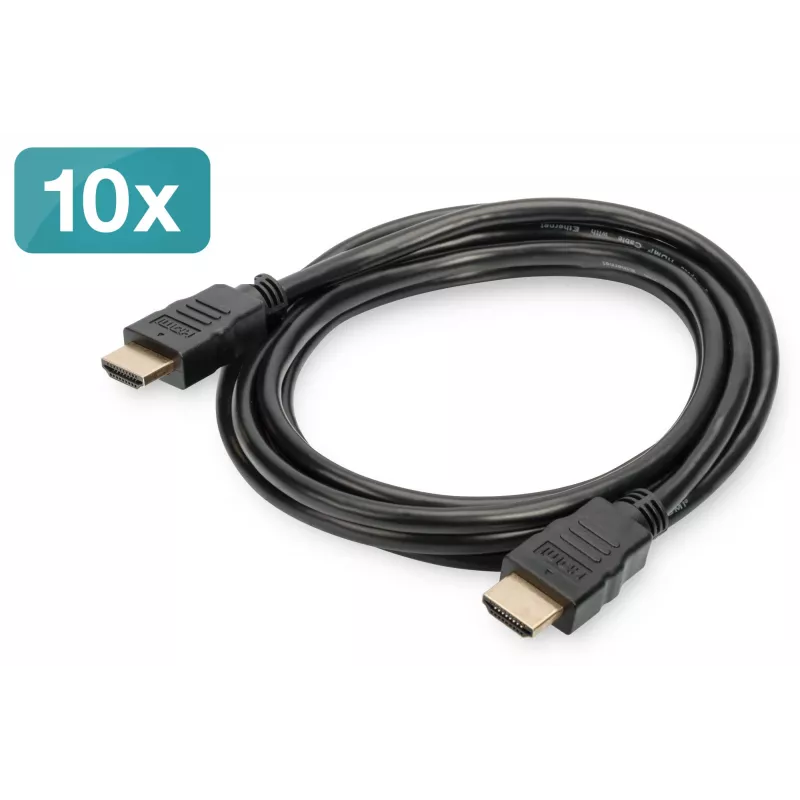 Cable HDMI Digitus AK-990920-020-S 2 m pack de 10 uds.