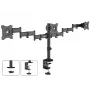 Soporte de sobremesa para monitor MACLEAN MC-691 para 3 monitores – regulable en altura e inclinable