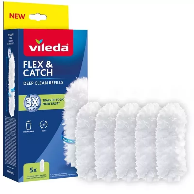 Recambios de plumero atrapapolvo VILEDA Flex&Catch 177664 - 5 recambios