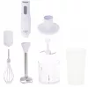 Adler AD 4620 set de batidora de mano, 800 W, 2 velocidades, picadora de 450 ml, vaso de 750 ml, varillas, blanco