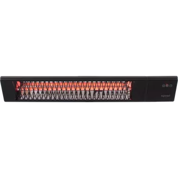Calefactor infrarrojo SUNRED PRO25W-SMART, montaje en pared triangular oscuro, 2500 W, negro, IP55