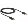 Cable USB DeLOCK 83600 USB 2.0 1m USB C USB A Negro