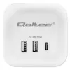 Regleta QOLTEC 52547 Power Cube 3 tomas AC, 2 USB-A, 1 USB-C PD 20W