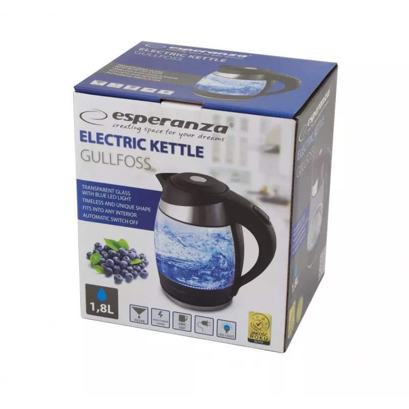 Esperanza EKK009 hervidor 1,8 L negro, multicolor 2200 W