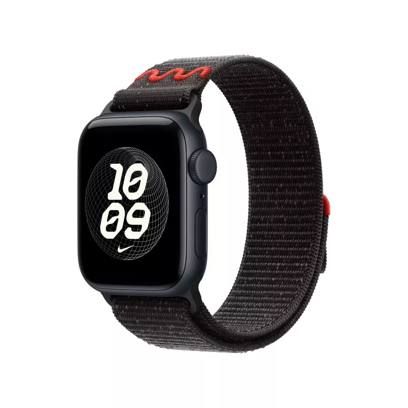 Correa Apple Nike Sport Loop negra nailon, poliéster reciclado, spandex