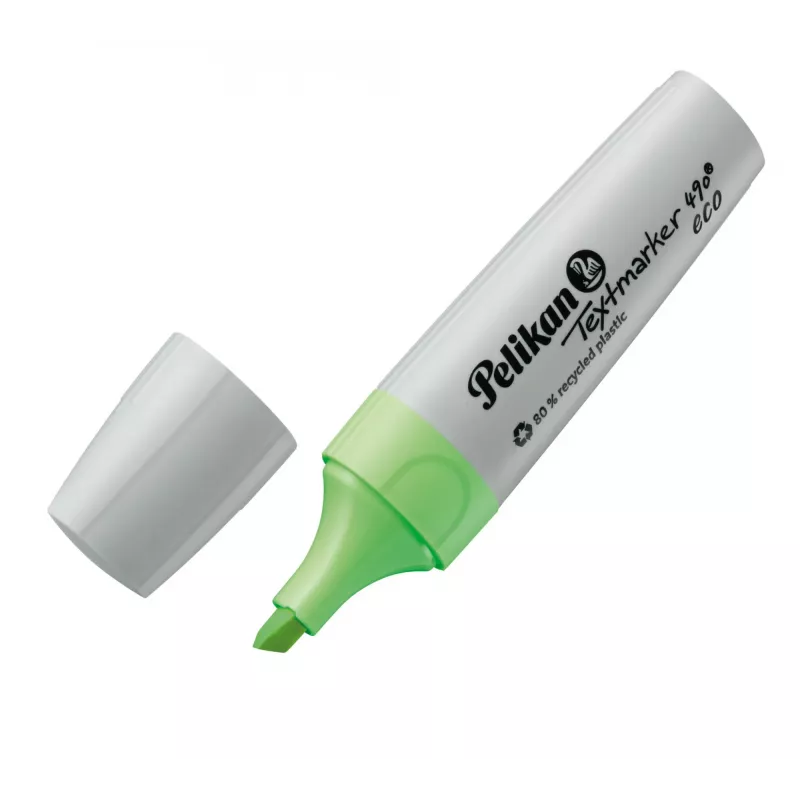 Rotulador Pelikan fluorescente 490 eco 4 uds. punta biselada verde naranja rosa amarillo