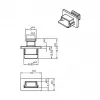 Tapa protectora para conector hembra USB Mini-B DeLOCK 64011