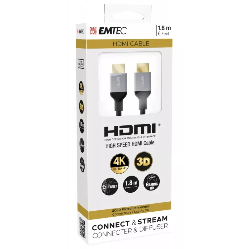 Cable HDMI Emtec ECCHAT700HD 1,8 m
