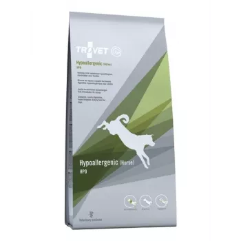 Pienso seco para perros TROVET Hypoallergenic HPD Horse 3 kg — perros adultos, proteína 24 %, grasa 14 %, sin gluten ni soja