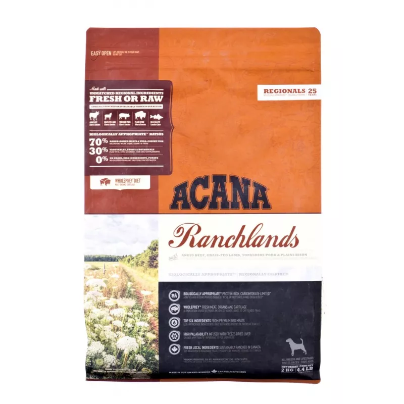ACANA Highest Protein Ranchlands Dog - pienso para perros - 2 kg