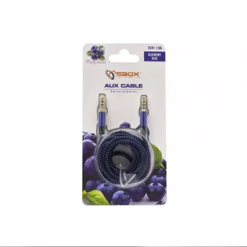 Cable AUX Sbox 3535-1.5BL 3,5 mm a 3,5 mm azul arándano