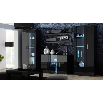 Aparador Cama SOHO S7 120 cm Negro Brillo