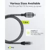 Wentronic goobay - Cable de red - 24 pines USB-C (M) a RJ-45 (M) - 1,0 m - 6 mm - FTP - CAT 6 - USB 3.1 - cable trenzado - negro, plateado (70696)