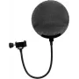 Filtro antipop para micrófono Omnitronic Modelo 60006250 Metal Negro, malla redonda cortavientos