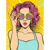 Set de pintura Ravensburger CreArt ART Collection Canvas Edition — Lady in Pink (PopArt)