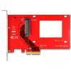Tarjeta DeLOCK PCI Express x4 a 1 U.3 interno rojo plata