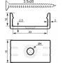 Perfil en U de montaje 20 mm EUROLITE 51210869 plástico