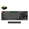 Teclado mecánico Keychron K1X-A4 80 % QWERTY inglés, USB + Bluetooth, 87 teclas, retroiluminación LED, gris