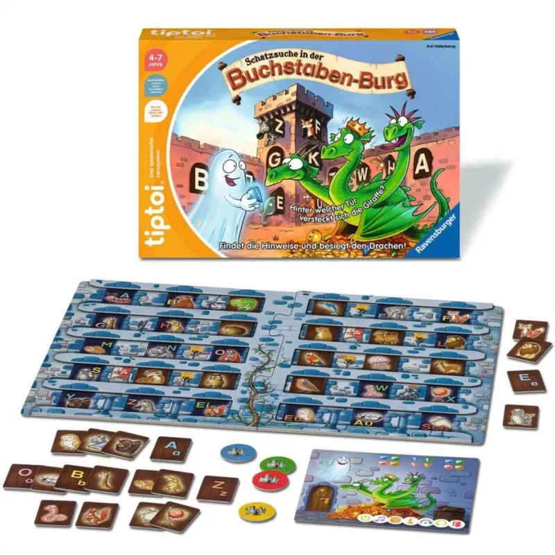 tiptoi Búsqueda del tesoro en el castillo de las letras, juego de mesa