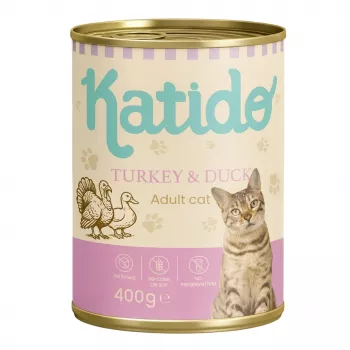 KATIDO Pavo con pato - comida húmeda para gatos - 400 g
