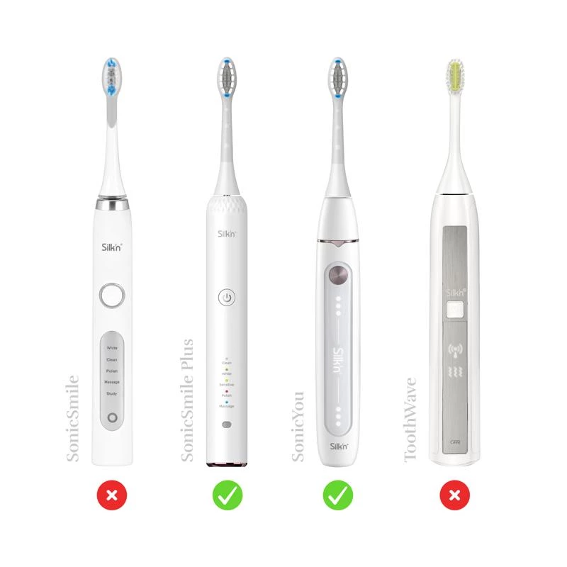 Cabezales de cepillo de dientes silk'n SYR4PEUZS001 — 4 cabezales de recambio, negro, dureza media