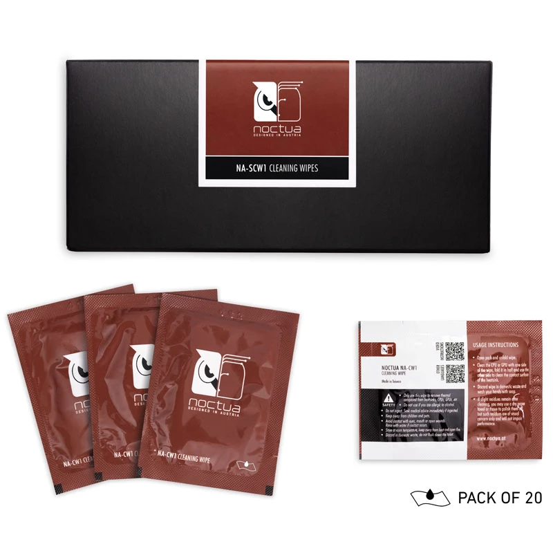 Paños de preparación de superficies Noctua NA-SCW1, 20 uds., 150×120 mm