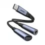 Adaptador de audio 2 en 1 Joyroom SY-C02 — Type-C a 3,5 mm + Type-C, negro