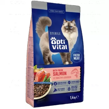 OptiVital Sterile Alimento completo para gatos esterilizados con salmón 1,4 kg