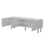 Mueble TV Cama LUCCA 3D 165×40×59 cm, blanco, parte superior de aglomerado