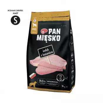 Pienso seco para perros Pan Miesko pavo con faisán S 9 kg — perros pequeños adultos, proteína de un solo animal, alimento completo