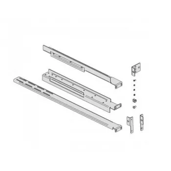 Kit de montaje en rack EVER para SAI, modelo W/OP-ZA00-0002/00, distancia entre guías ajustable 800–1200 mm, plata