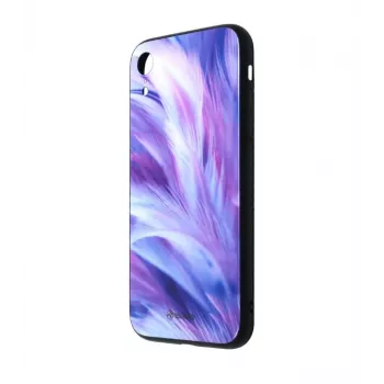 Protector de pantalla Tellur Cover Glass print para iPhone XR con diseño de pluma impreso