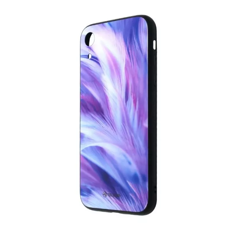 Protector de pantalla Tellur Cover Glass print para iPhone XR con diseño de pluma impreso