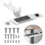 Soporte de teclado MACLEAN MC-156 W — bandeja regulable bajo mesa, carga máx. 5 kg