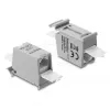 Acoplador de red RJ45 DELOCK Cat.6A hembra a hembra para montaje en carril DIN, gris