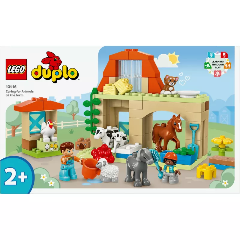 Juguete de construcción LEGO DUPLO cuidado de animales de granja set 10416 — 74 piezas, 2 minifiguras, edad 2+