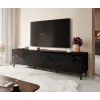 Mueble RTV ABETO 200x42x52 negro brillante