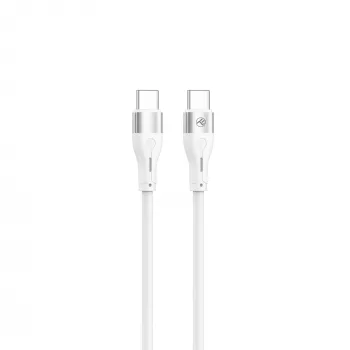 Cable USB Type-C Tellur TLL155501 1 m, PD 60 W, blanco