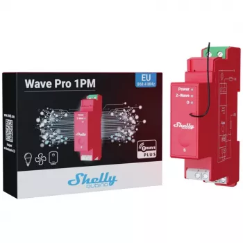 Relé semiconductor Shelly Qubino Wave PRO 1PM rojo 16A 110-240V