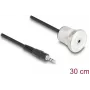 Cable de audio DeLOCK 88188 0,3 m conector macho a conector hembra 3,5 mm Negro Plata