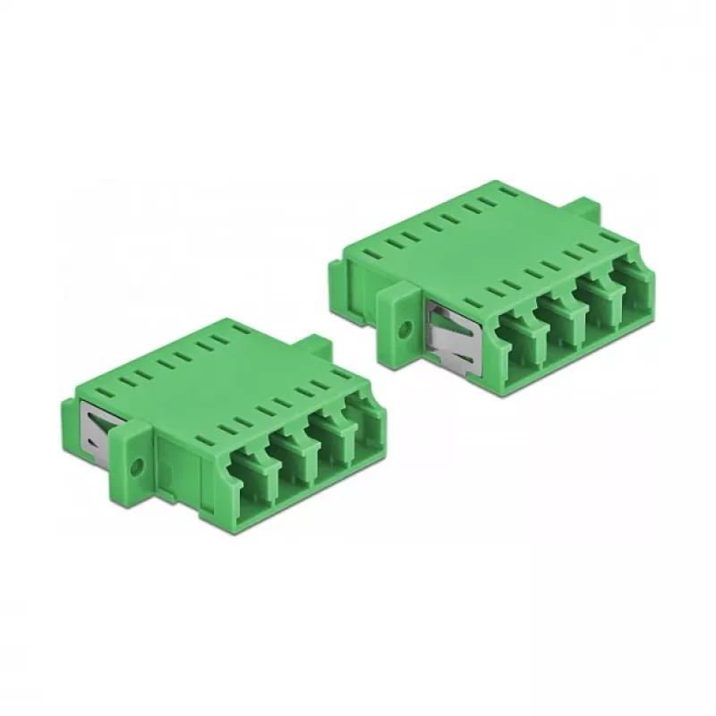 DeLOCK acoplador de fibra óptica 86539 LC conector hembra-conector hembra, verde, pack de 2