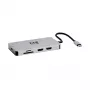 Dock USB-C Eaton Tripp Lite, doble pantalla - 4K 60 Hz HDMI, USB 3.2 Gen 1, hub USB-A, GbE, tarjeta de memoria, función de carga PD 100W, gris - Estación de acoplamiento - USB-C - 2 x HDMI - 1GbE (U442-DOCK