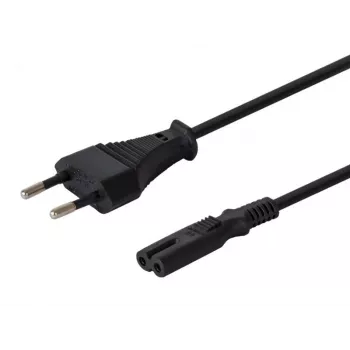 Cable de alimentación SAVIO CL-97 — 1,2 m, conector macho tipo E a IEC C7, negro