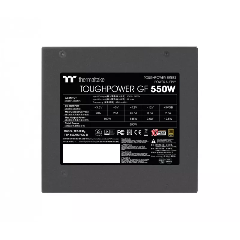 Fuente de alimentación Toughpower GF 550W Modular 80+Gold