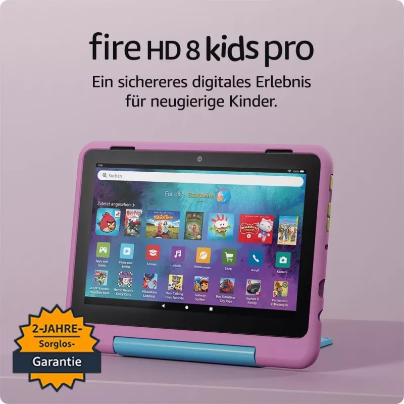 Amazon | Fire HD 8 Kids Pro (2024) | Rosa | 1280 x 800 píxeles | 32 GB | Wi-Fi | 802.11ac | Versión Bluetooth 5.2