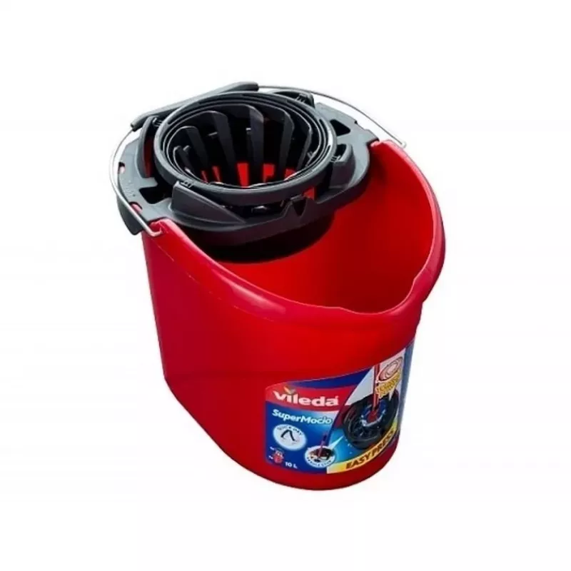 Vileda SuperMocio Torsion Power cubo con escurridor, rojo